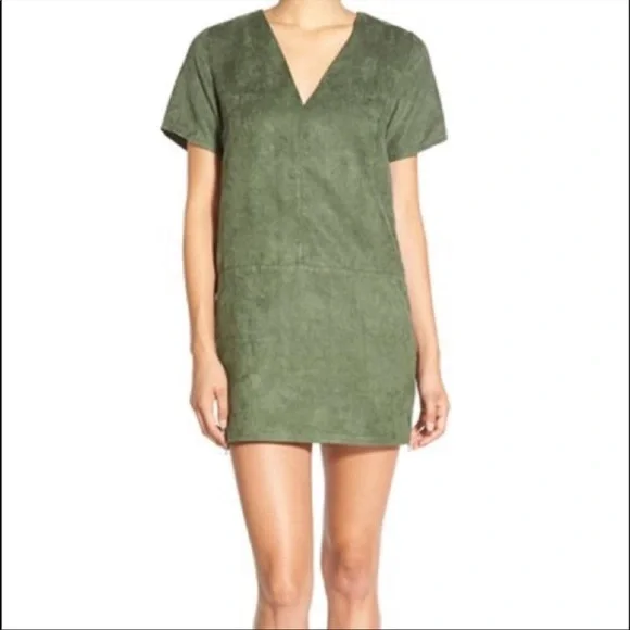 Green Missguided Suede Dress, 4 - Picture 1 of 13